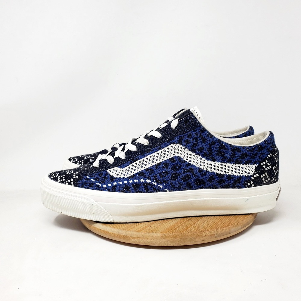 Vans Premium Old Skool Knit 36 Shoes Mens 13 Blue Lace Up Skate Sneaker